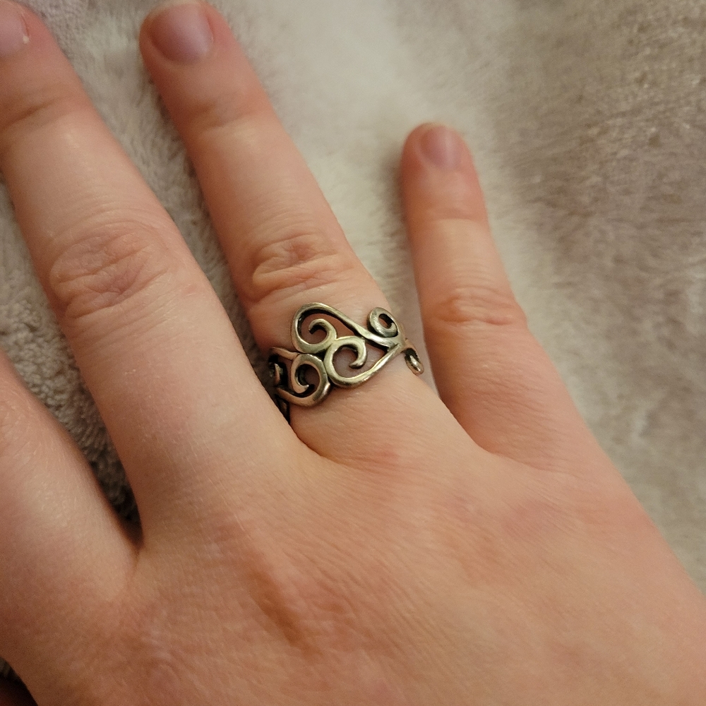 SIZE 7 Sterling Silver 925 Gypsy Ring